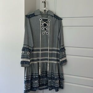 Dodo baror women’s blue and white dress